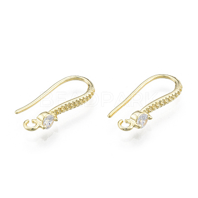 Brass Earring Hooks KK-N259-45-1