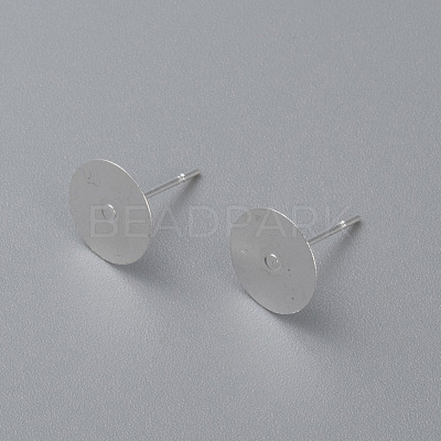304 Stainless Steel Stud Earring Findings STAS-H436-24S-10mm-1
