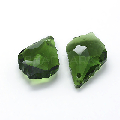 Faceted Glass Pendants X-GLAA-F068-C01-1