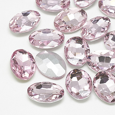 Pointed Back Glass Rhinestone Cabochons RGLA-T080-10x14mm-10-1