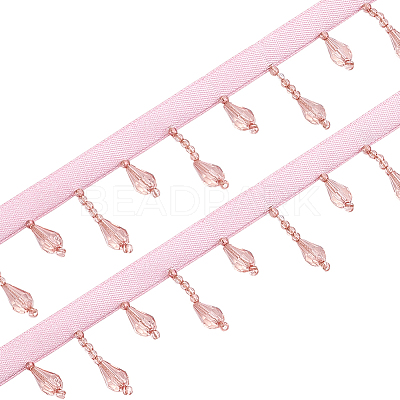 3 Yards Polyester Acrylic Beaded Trim OCOR-OC0001-88B-1