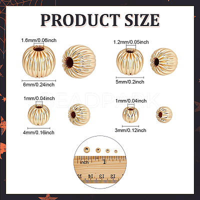 120Pcs 4 Styles Brass Beads KK-PH0013-41-1