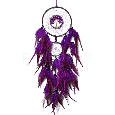 Iron & Glass Chips Pendant Hanging Decoration PW-WG35869-03-1