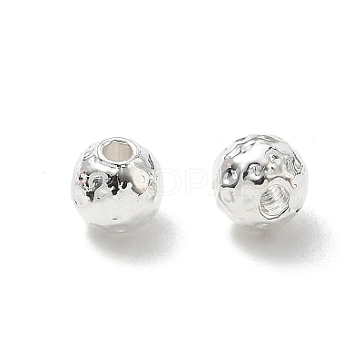 304 Stainless Steel Hammered Round Spacer Beads SA-CBA37BC-01B-S-1