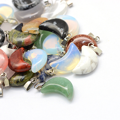 Moon Natural & Synthetic Mixed Stone Pendants X-G-Q369-M-1
