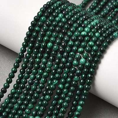 Natural Malachite Beads Strands G-F571-27AB1-3mm-01-1