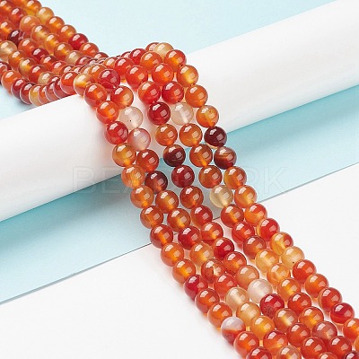Natural Carnelian Beads Strands G-F718-07-1