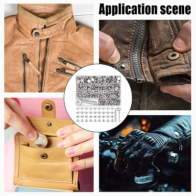Removable Zinc Alloy Snap Button Sets TOOL-WH0059-126A-1