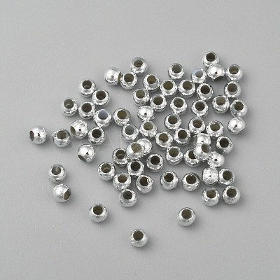 Plating Plastic Acrylic Round Beads PACR-L003-3mm-S-1