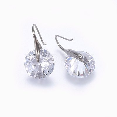 304 Stainless Steel Dangle Earrings EJEW-H365-14MM-1