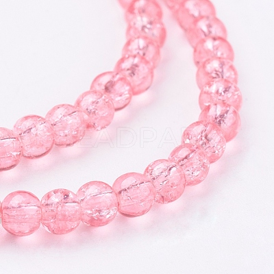 Spray Painted Crackle Glass Beads Strands CCG-Q001-4mm-03-1
