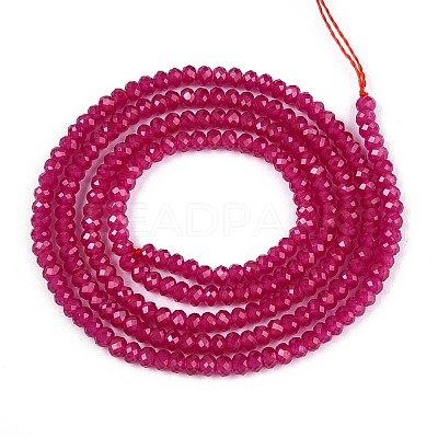 Lab Grown Red Corundum Beads Strands G-G106-A45-05-1