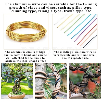Pack of 10 rolls Multicolor Round Aluminum Wire 18 Gauge Jewelry Making Beading Craft Wire AW-PH0001-01-1mm-1