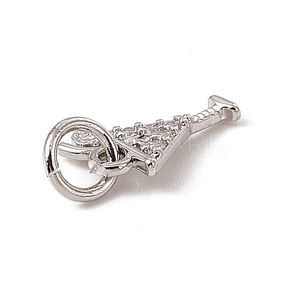 Brass Micro Pave Cubic Zirconia Charms ZIRC-F132-15P-1
