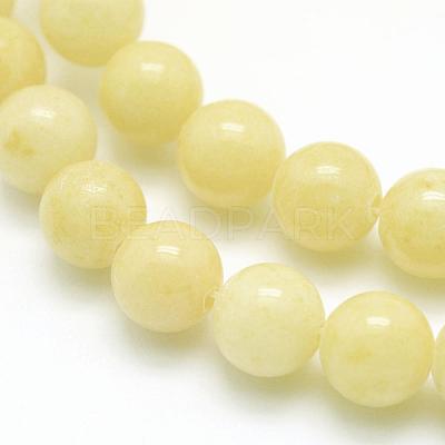 Natural Mashan Jade Round Beads Strands G-D263-10mm-XS06-1