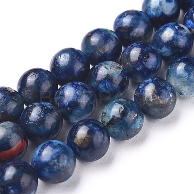 Natural Kyanite/Cyanite/Disthene Beads Strands G-D0006-C06-8mm-01-1