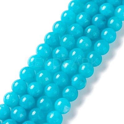 Natural White Jade Imitation Amazonite Beads Strands X-G-I299-F04-8mm-1