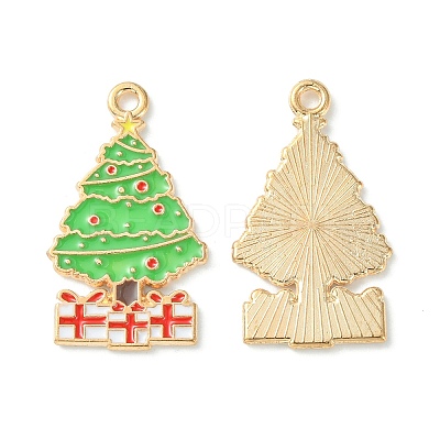Christmas Alloy Enamel Pendants ENAM-D047-17G-07-1