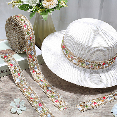 Polyester Embroidery Paillette Ribbon OCOR-WH20003-39B-1