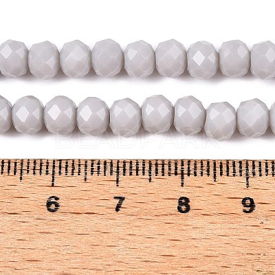 Opaque Solid Color Imitation Jade Glass Beads Strands EGLA-A044-P6mm-D19-1