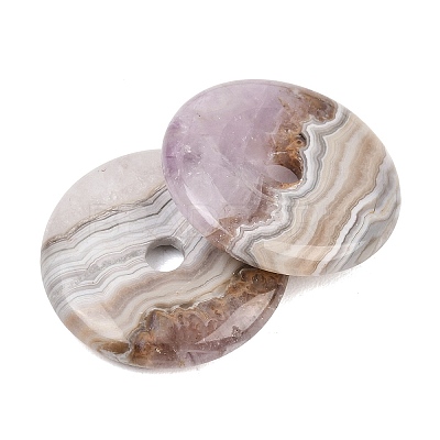 Natural Amethyst Lace Agate Pendants G-B196-01B-07-1