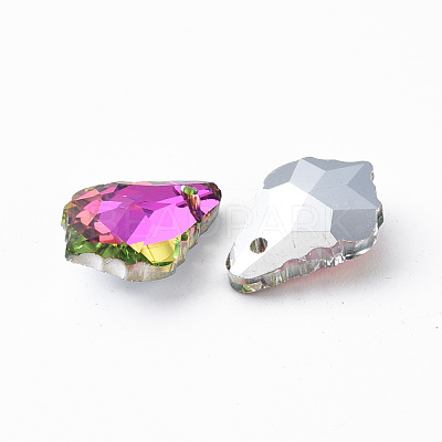 Electroplated Glass Pendants EGLA-N006-019-1
