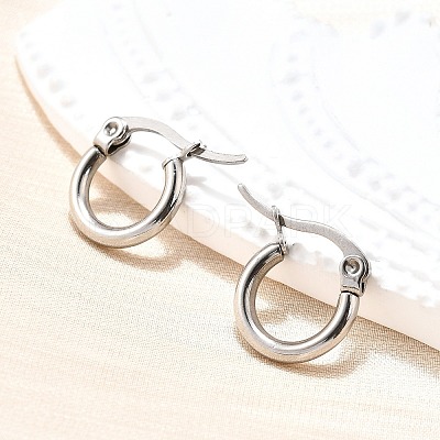 Tarnish Resistant 304 Stainless Steel Hoop Earrings EJEW-F105-36P-1