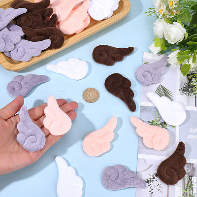 40Pcs 4 Colors Cloth Ornaments Accessories AJEW-GF0012-68-1