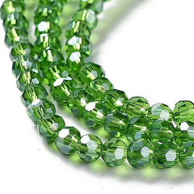 Electroplate Glass Bead Strands EGLA-R015-4mm-14-1