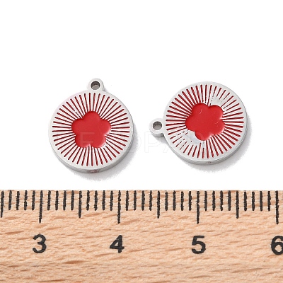 304 Stainless Steel Enamel Charms STAS-M102-23P-03-1