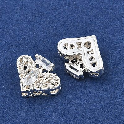 Brass Pave Cubic Zirconia Multi-strand Links ZIRC-F145-09S-01-1