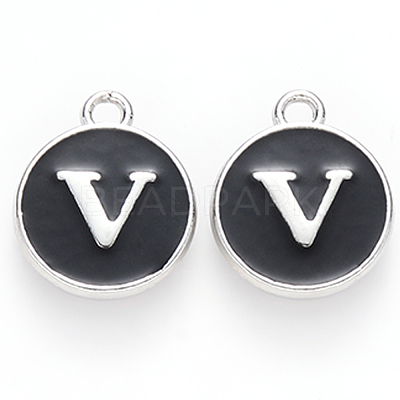 Platinum Plated Alloy Charms ENAM-S118-02V-P-1