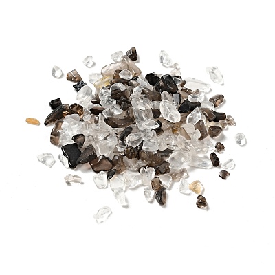 Natural Quartz Crystal & Smoky Quartz Beads G-D472-06-1