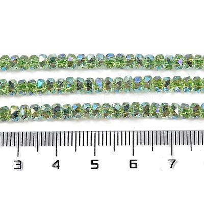 Electroplate Glass Beads Strands GLAA-Q105-03J-1