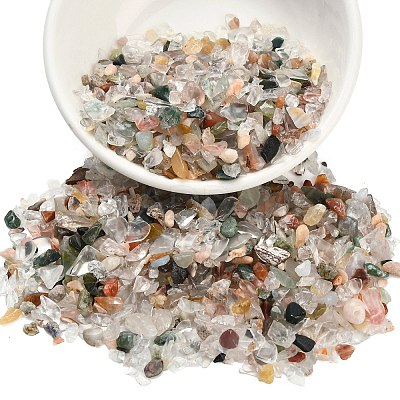Natural Red and Green Rutilated Quartz Beads G-D345-02-1