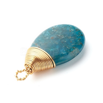 Natural Apatite Pendants X-PALLOY-JF00878-1