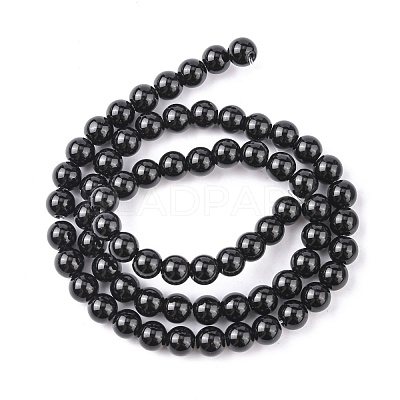 Synthetic Black Stone Beads Strands X-GSR6mmC044-1