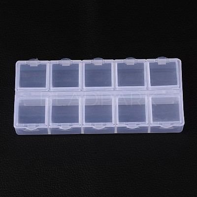 Cuboid Plastic Bead Containers X-CON-N007-02-1