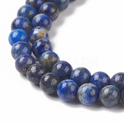 Natural Lapis Lazuli Round Beads Strands G-I181-09-4mm-1