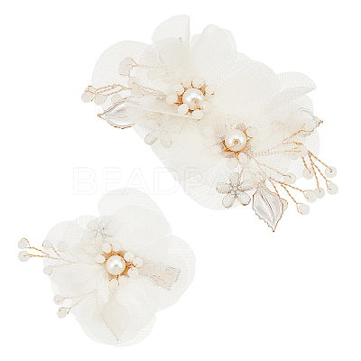 1Set Wedding Bridal Alloy Alligator Hair Clips OHAR-GA0001-05-1