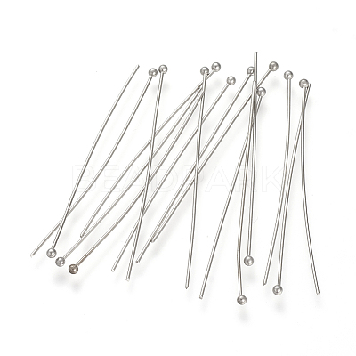 Tarnish Resistant 304 Stainless Steel Ball Head pins X-STAS-S066-70x0.5mm-1