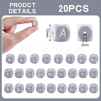 Letter Silicone Beads