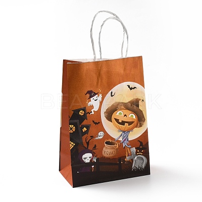 Halloween Theme Kraft Paper Gift Bags CARB-A006-01E-1