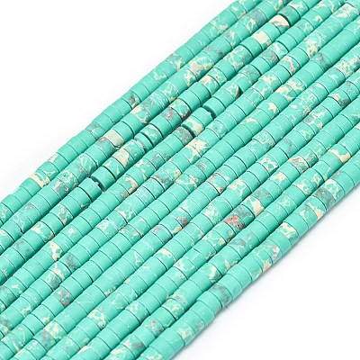 Dyed Synthetic Imperial Jasper Beads Strands G-P575-B09-4x2mm-02-1