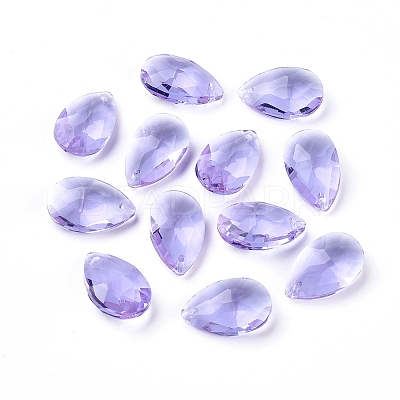 Faceted Glass Pendants GLAA-F069-S-A25-1