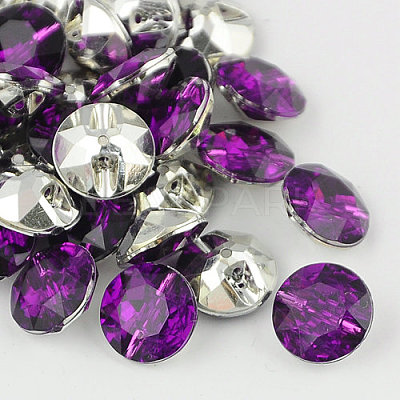 Taiwan Acrylic Rhinestone Buttons BUTT-F020-25mm-05-1
