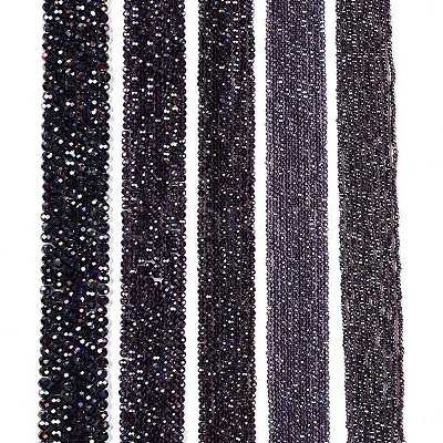 Electroplate Glass Beads Strands EGLA-A044-T6mm-B15-1