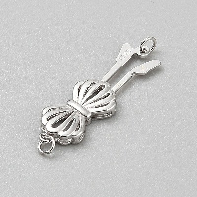 925 Sterling Silver Box Clasps STER-WH0004-062P-1