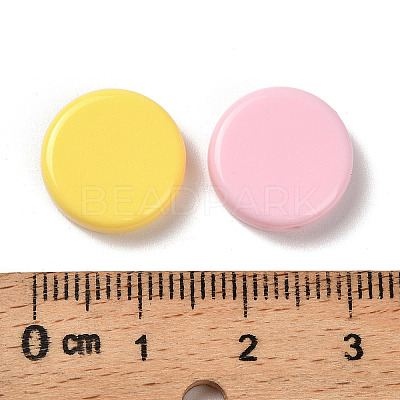 Opaque & Baking Paint Acrylic Beads OACR-G049-04-1