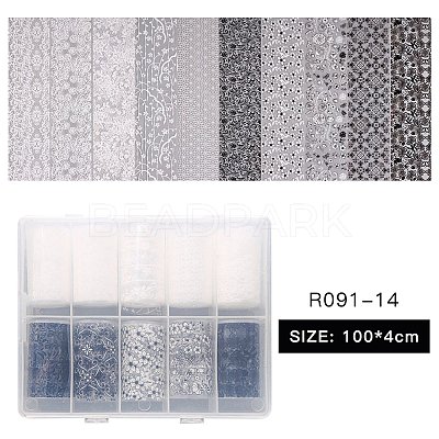 10Rolls 2 Colors Nail Art Transfer Stickers MRMJ-R091-14-1